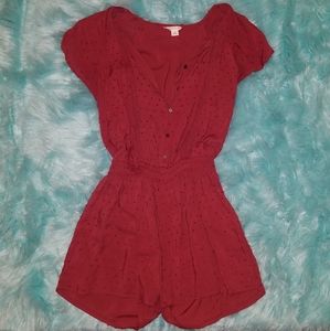burgundy romper